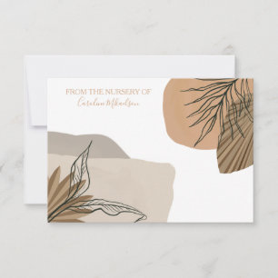 Terracotta Boho Floral Pampas Dankeskarte