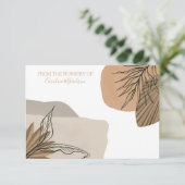 Terracotta Boho Floral Pampas Dankeskarte (Stehend Vorderseite)