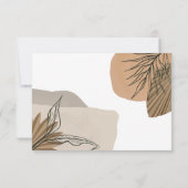 Terracotta Boho Floral Pampas Dankeskarte (Rückseite)