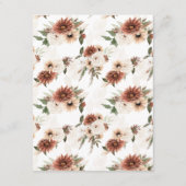 Terracotta Boho Floral Wedding Begleitkarte (Rückseite)