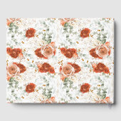 Terracotta Boho Floral Wedding Gästebuch (Rückseite)