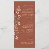 Terracotta Boho Floral Wedding Programm (Rückseite)