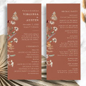 Terracotta Boho Floral Wedding Programm