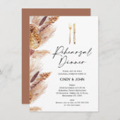 Terracotta Boho Florentinerküche Probe Abendessen Einladung (Vorne/Hinten)