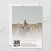 Terracotta boho Frame Foto Skript Qr Code Hochzeit Einladung (Rückseite)