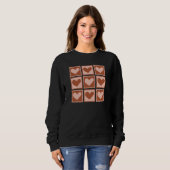 Terracotta Boho Hearts Valentine’s Gift Sweatshirt (Vorne ganz)