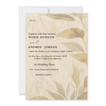 Terracotta Boho Herbstlaub Einladung