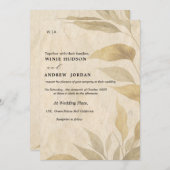 Terracotta Boho Herbstlaub Einladung (Vorne/Hinten)