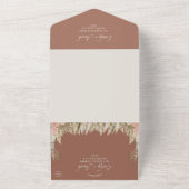 Terracotta Boho Hochzeit All In One Einladung (Außenbereich)