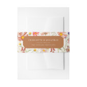 Terracotta Boho Hochzeit im Herbst Einladungsbanderole (Vorderseite Beispiel)