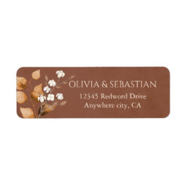 Terracotta Boho Hochzeit im Herbst Rücksendeadress