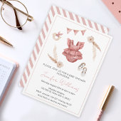 Terracotta boho Mädchen Mädchen Dusche Einladung