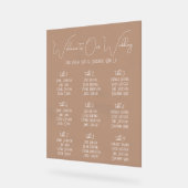 Terracotta Boho Minimalist Wedding Seating Chart Acrylschild (Winkel)