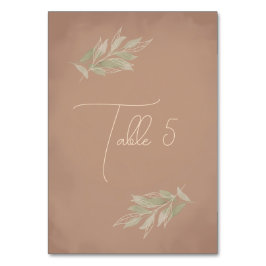Terracotta Boho Minimalist Wedding Tischnummer