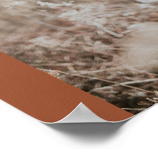 Terracotta Boho Minimalistisch Arch Foto Abschluss Poster (Ecke)