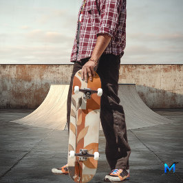 Terracotta Boho - Minimalistisches Bio Leaf Skateboard