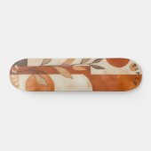 Terracotta Boho - Minimalistisches Bio Leaf Skateboard (Horizontal)