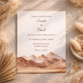 Terracotta Boho Mountain Southwest Wedding  Einladung
