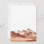 Terracotta Boho Mountain Southwest Wedding Einladung (Rückseite)