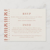 Terracotta Boho Mudcloth Border Wedding Begleitkarte (Vorderseite)