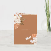Terracotta Boho Pampas Arched Dankeschön Karte (Rückseite)