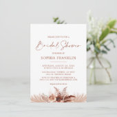 Terracotta Boho Pampas Grass Brautparty Einladung (Stehend Vorderseite)