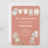 Terracotta Boho Pampas können wir frühzeitig abwar Einladung (Vorderseite)