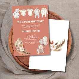 Terracotta Boho Pampas können wir frühzeitig abwar Einladung