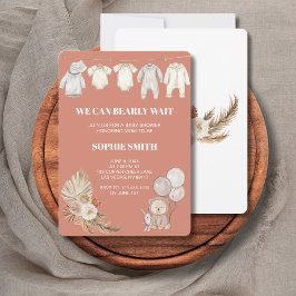 Terracotta Boho Pampas können wir frühzeitig abwar Einladung