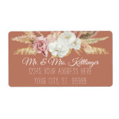 Terracotta Boho Pampas Palm Blush Blumengrün (Vorne)