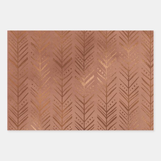Terracotta Boho Pfeile Geschenkpapier Set (Vorderseite 2)