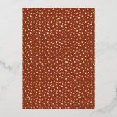 Terracotta Boho Rainbow Baby Dusche Gold Folieneinladung (Rückseite)