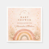 Terracotta Boho Rainbow Baby Shower Baby Shower Serviette (Vorderseite)