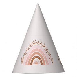 Terracotta Boho Rainbow Birthday Partyhütchen
