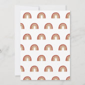 Terracotta Boho Rainbow Clouds Virtual Baby Dusche Einladung (Rückseite)