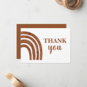 Terracotta Boho Rainbow Dankeschön Karte (Vorderseite/Rückseite Beispiel)