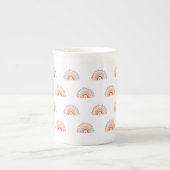 Terracotta Boho Rainbow, Dusty Pink Tasse (Vorderseite)