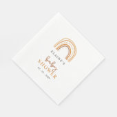 Terracotta Boho Rainbow Gender Neutral Baby Shower Serviette (Ecke)