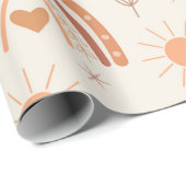 Terracotta boho rainbow geschenkpapier (Rolleneckpunkt)