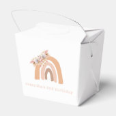 Terracotta Boho Rainbow Pampas Grass Birthday Geschenkschachtel (Rückseite)