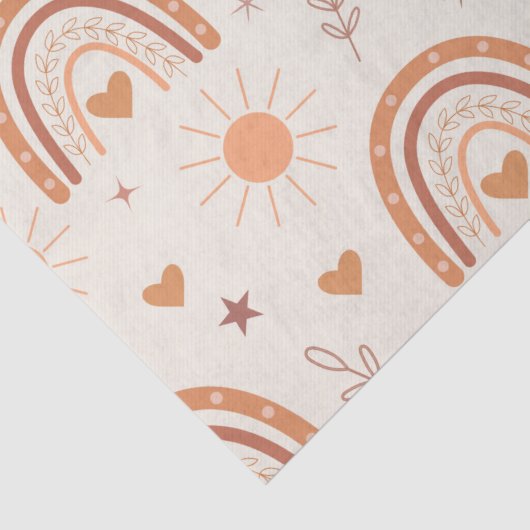 Terracotta boho rainbow seidenpapier (Detail)