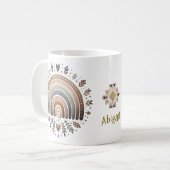 Terracotta Boho Rainbow Tasse (Vorderseite Links)
