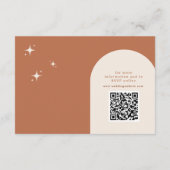 Terracotta Boho Retro Wedding Stationery Begleitkarte (Rückseite)