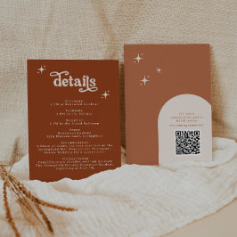 Terracotta Boho Retro Wedding Stationery Begleitkarte