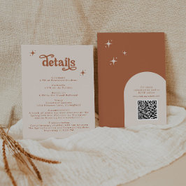 Terracotta Boho Retro Wedding Stationery Begleitkarte
