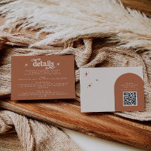 Terracotta Boho Retro Wedding Stationery