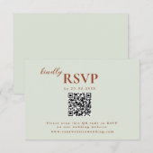 Terracotta Boho Route, Rust Wedding rsvp Karte (Vorne/Hinten)