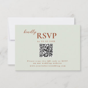 Terracotta Boho Route, Rust Wedding rsvp Karte