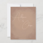 Terracotta Boho RSPV Card RSVP Karte (Rückseite)