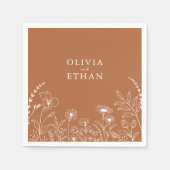 Terracotta, Boho, Rustikale Hochzeit Napkins Serviette (Vorderseite)